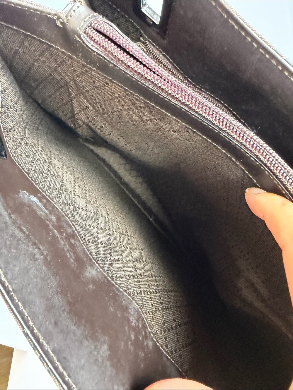 Gucci Vintage Monogram Brown Nylon Canvas Tote Bag - Picture 13 of 16